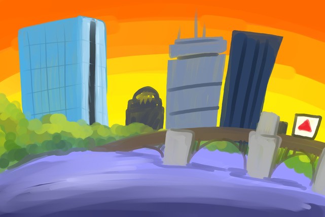 #77 - Colorful Boston Skyline