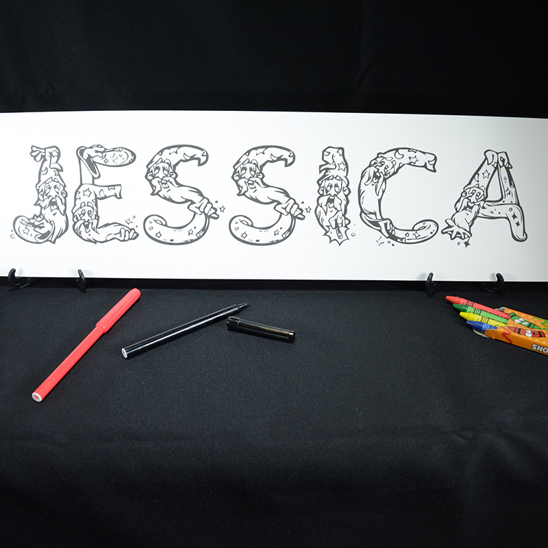 personalized name coloring sheet