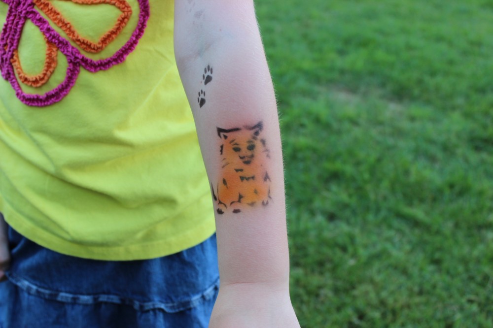 Close up of airbrush tattoo done at Canton Parks 6/26/22